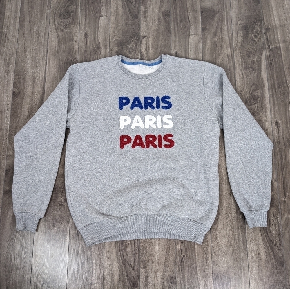 Paris Crew Neck Sweatshirt Grey Size Extra Large